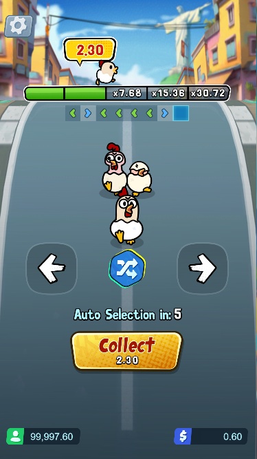 You can decide which direction the chicken takes